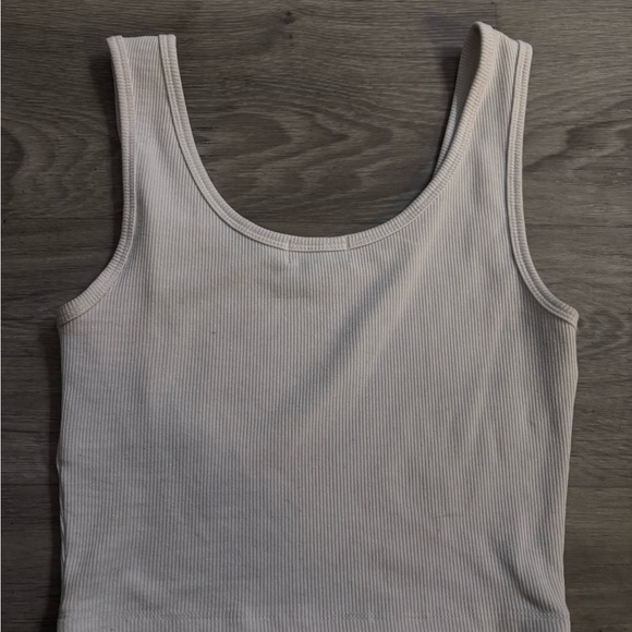 True Religion White Ribbed Tank with Red Logo Graphic - Picture 3 of 3